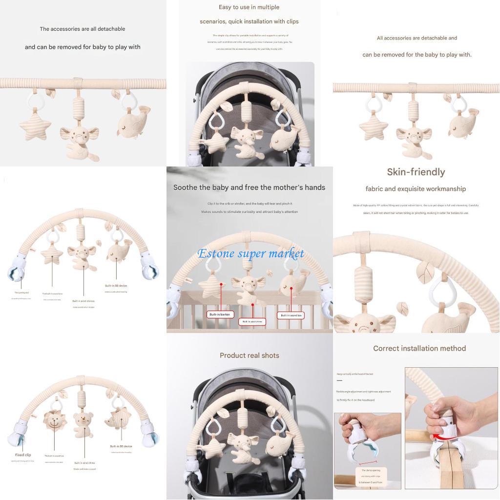 Baby Products Organic - 090B Soft Plush Baby Stroller Hanging