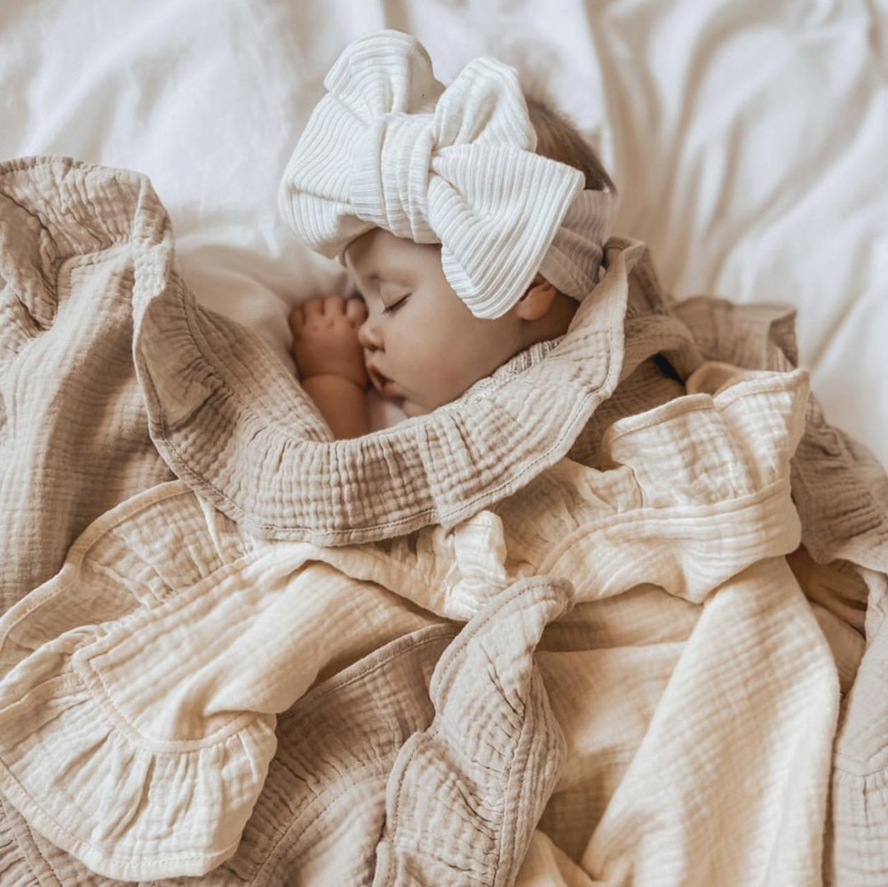 INS Ruffled Muslin Baby Swaddl - огляд і ціна Baby Products Organic