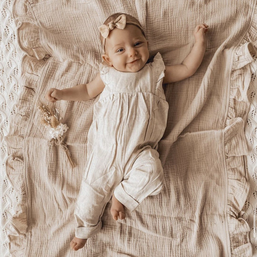 INS Ruffled Muslin Baby Swaddl - огляд і ціна Baby Products Organic